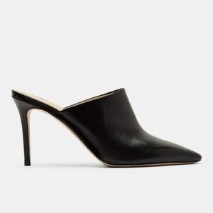 Theory Black High Heel Mule